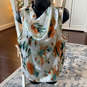 SHEIN Multicolor Abstract Sleeveless Blouse